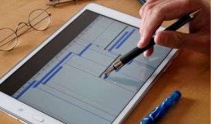 Project manager reviewing a schedule