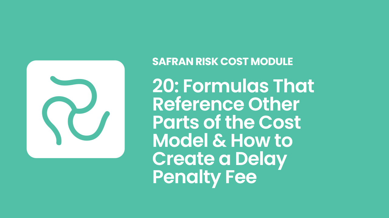 Safran Cost Module Playlist 20